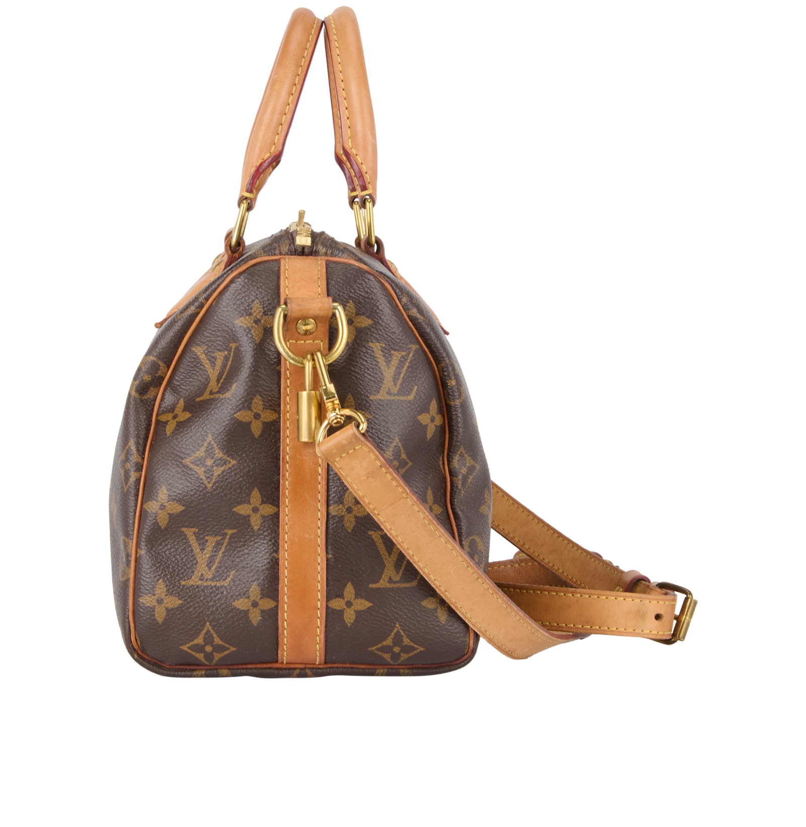 Speedy 25 Bandouliere, &pound;795, Handbags, Brown, Coated Canvas, Bottom view